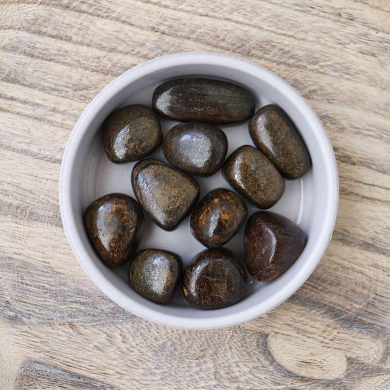 Rolled Bronzite Stone