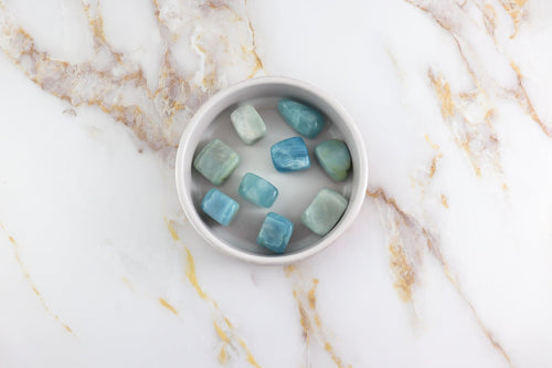 Aquamarine rolled stone